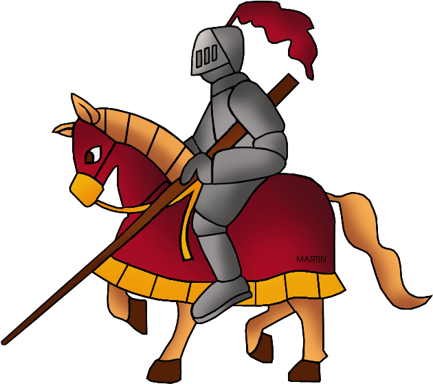 Military Clip Art By Phillip Martin, Knight - Feudalism In The Middle Ages (664x576), Png Download