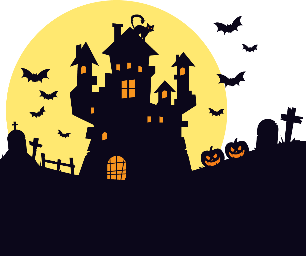 Kansas Pumpkin Pie Scary Maze Prank Falling - Halloween Haunted House Outline (1200x1200), Png Download
