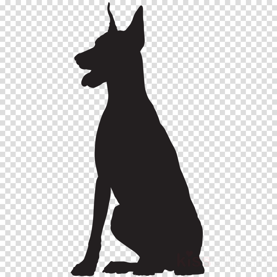 Download Doberman Silhouette Png Clipart Dobermann - Silhouette Cartoon Disney (900x900), Png Download