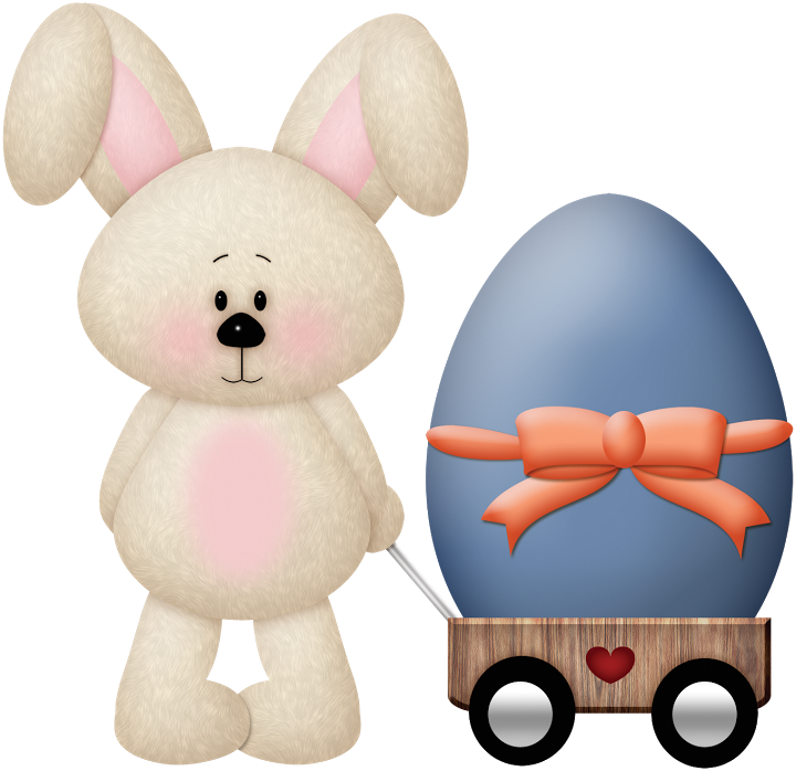 Conejos Pascua Ilustraciones Tarjetas Decoupage - Conejo Kinder Silueta (720x698), Png Download