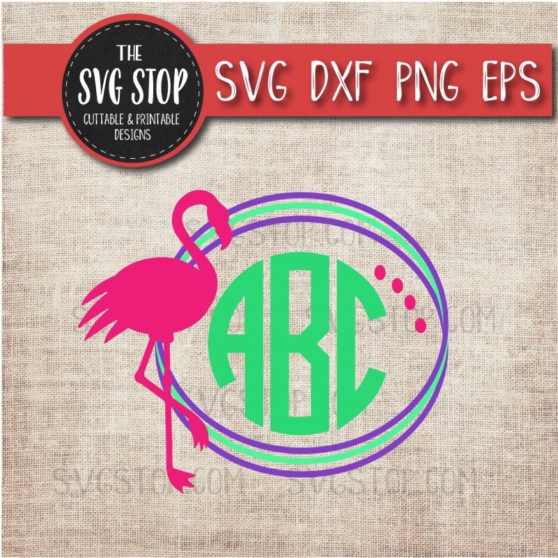 Flamingo Monogram Frame Example Image - Scalable Vector Graphics (1200x800), Png Download