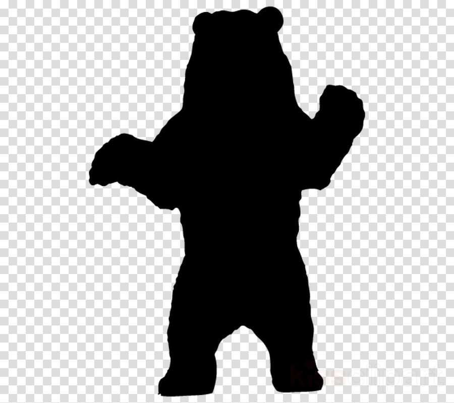 Download Grizzly Bear Silhouette Clipart American Black - Grizzly Bear Silhouette (900x800), Png Download
