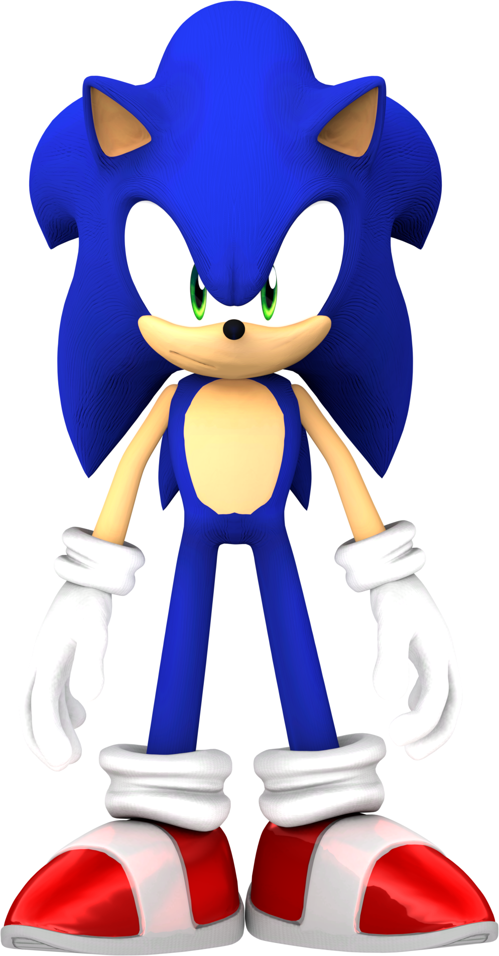 I Just Rendered A Certain Blue Hedgehog In Blender - Sonic Generations Sonic Model (994x1905), Png Download