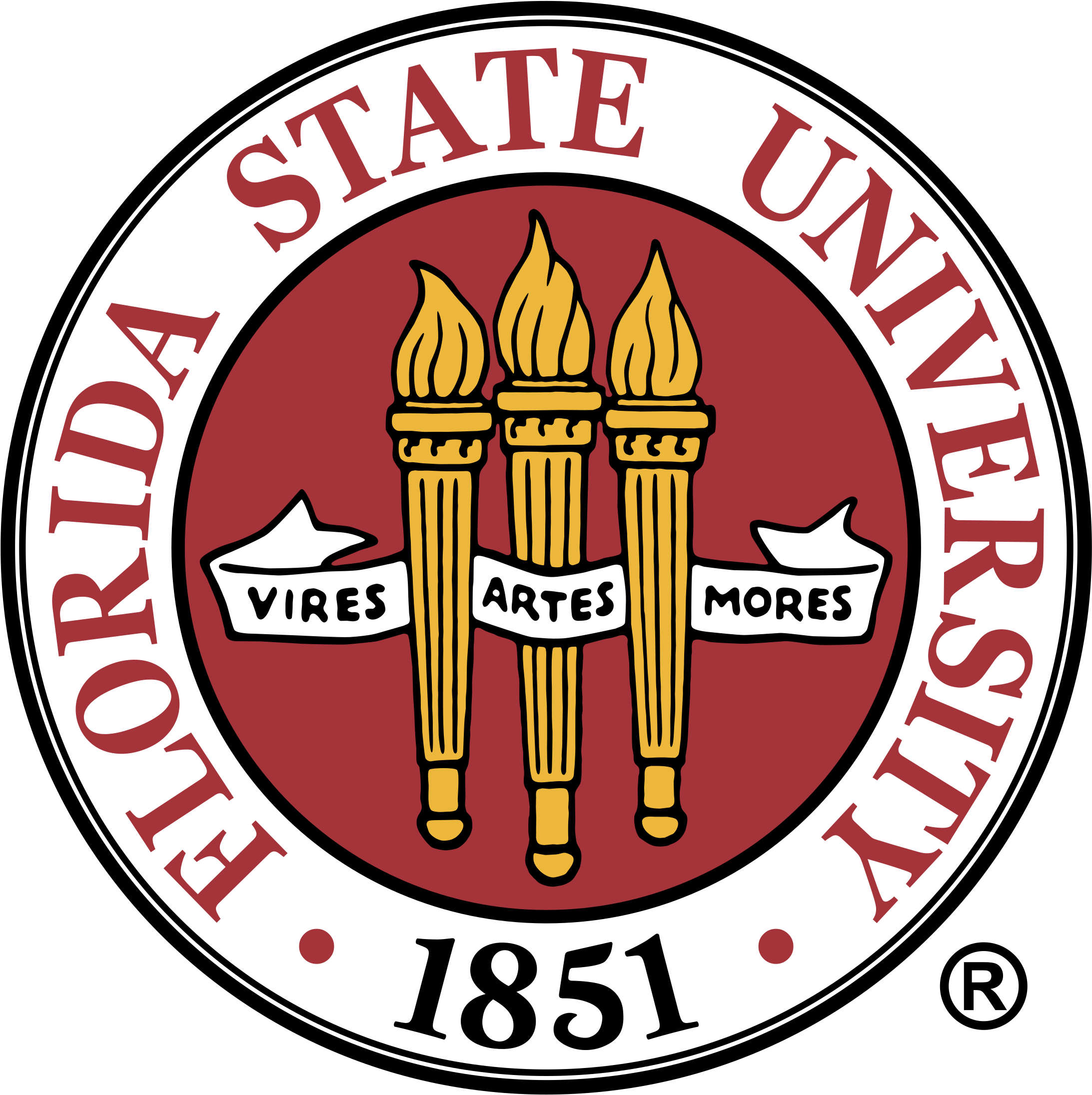 Florida State University Logo Png Transparent - Florida State University Emblem (2400x2400), Png Download