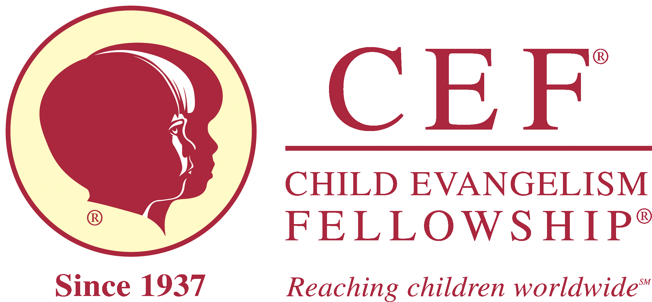 Cef Logo, Burgundy - Cef Good News Club (2285x1058), Png Download
