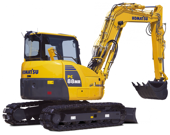 Komatsu Pc 88 Mr - Bulldozer (700x559), Png Download