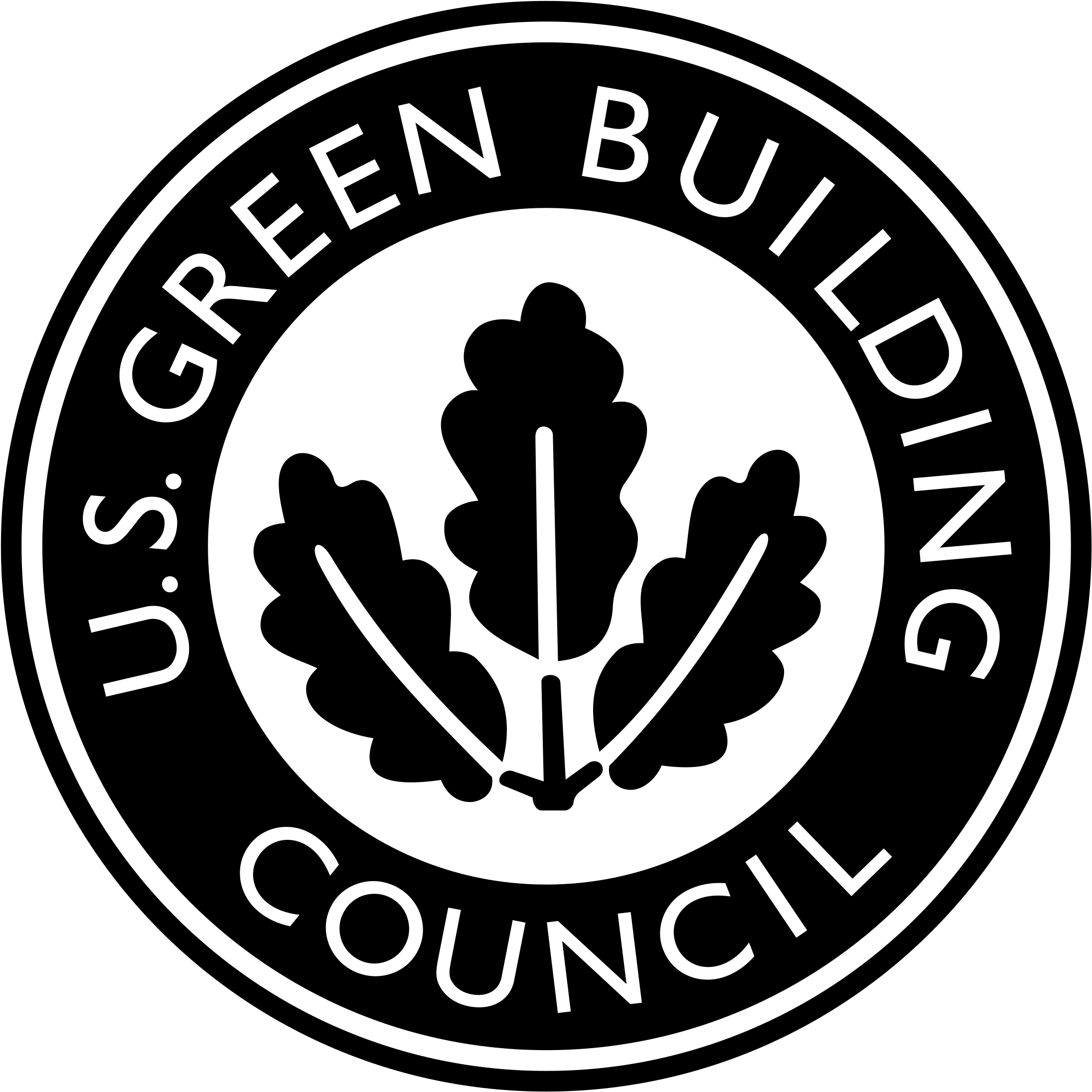 U S Green Building Council Logo Png Transparent - U.s. Green Building Council (2400x2400), Png Download