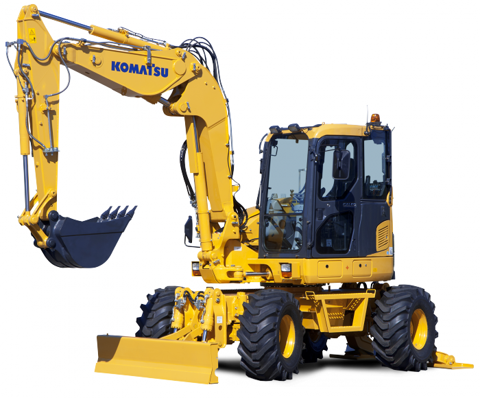 Komatsu Pw 98 Mr (700x580), Png Download