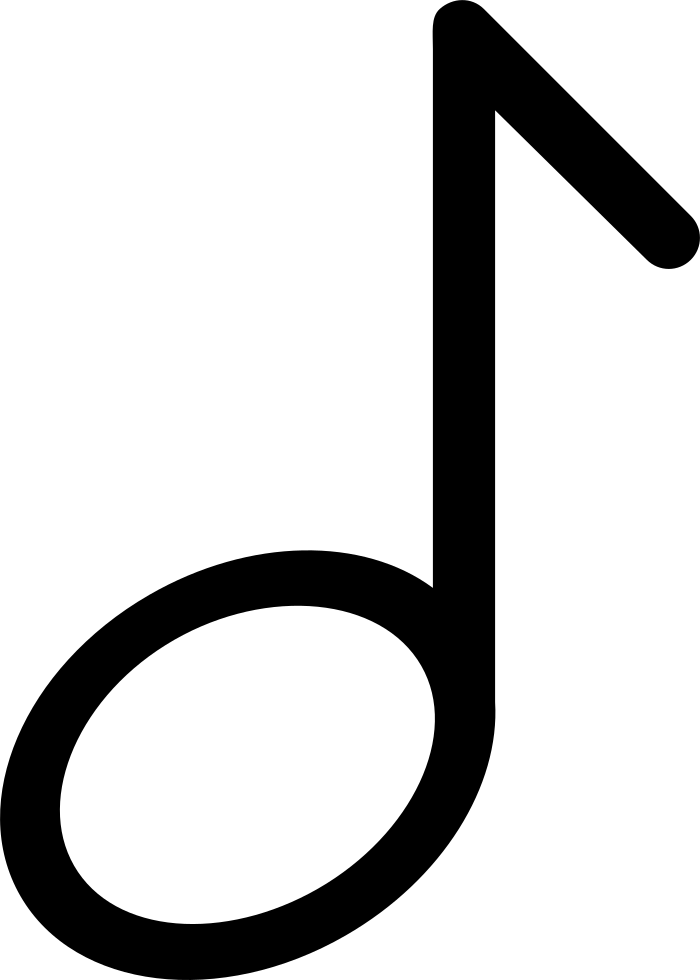 Musical Note Outlined Symbol Comments - Logo (700x980), Png Download