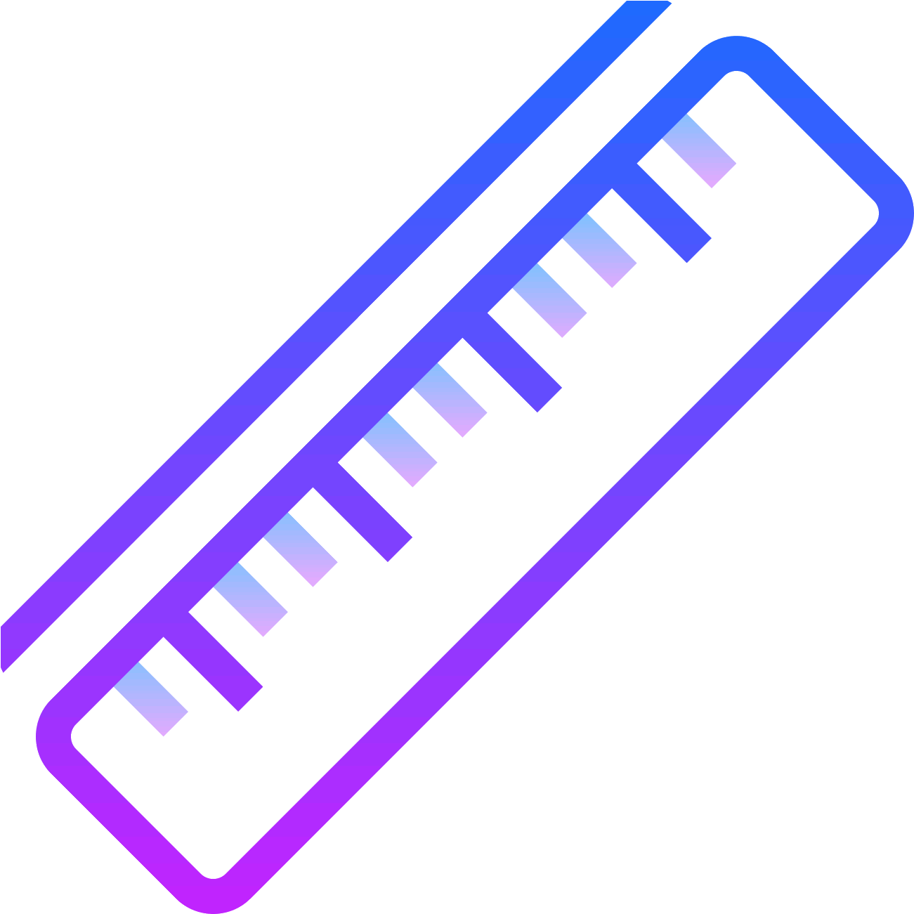The Ruler Icon Is A Rectangular Shape Icon With Lines - Parallel (1600x1600), Png Download