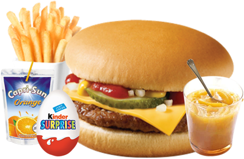 Menu Enfant Cheese - Hamburger (700x500), Png Download