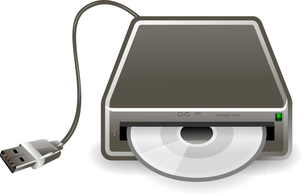 Onlinelabels Clip Art Usb Writer Remix - Dvd Rom Clipart (1000x645), Png Download