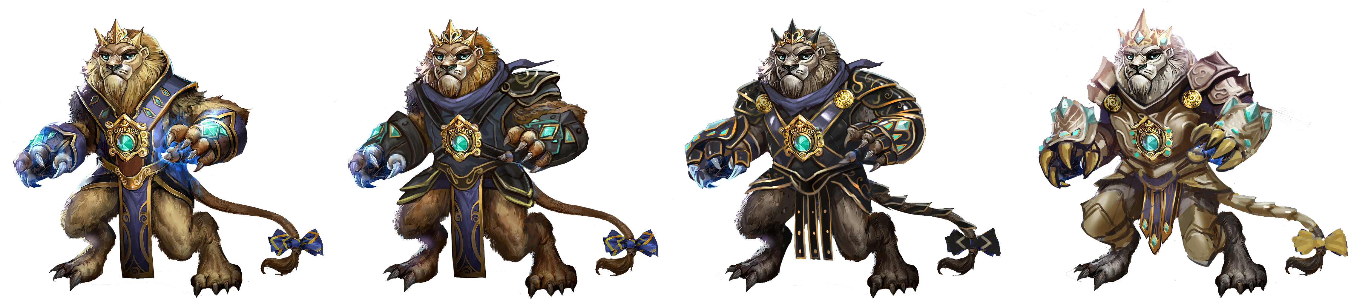 Lion Evolution - Oz Broken Kingdom Lion Evolution (4644x1272), Png Download