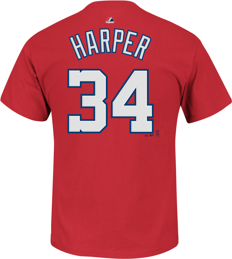 Washington Nationals Bryce Harper Player Majestic T - Manchester United 17 18 Ibrahimovic (1024x1024), Png Download