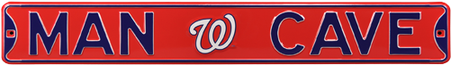 Washington Nationals “man Cave” Authentic Street Sign - Wall Sign: Man Cave Washington Nationals Steel Sign, (500x500), Png Download