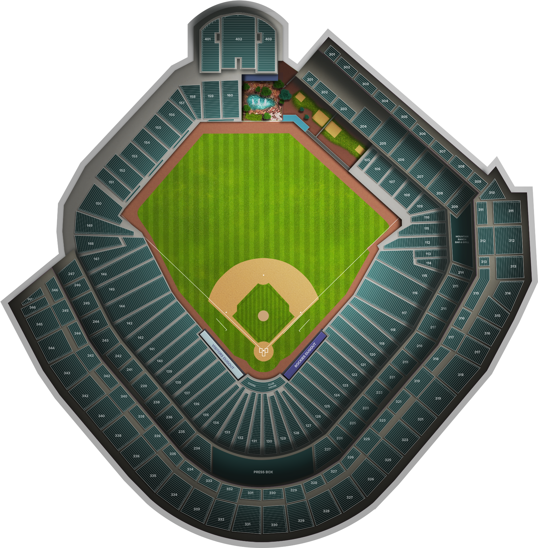 Washington Nationals At Colorado Rockies At Coors Field - Coors Field (2560x1936), Png Download