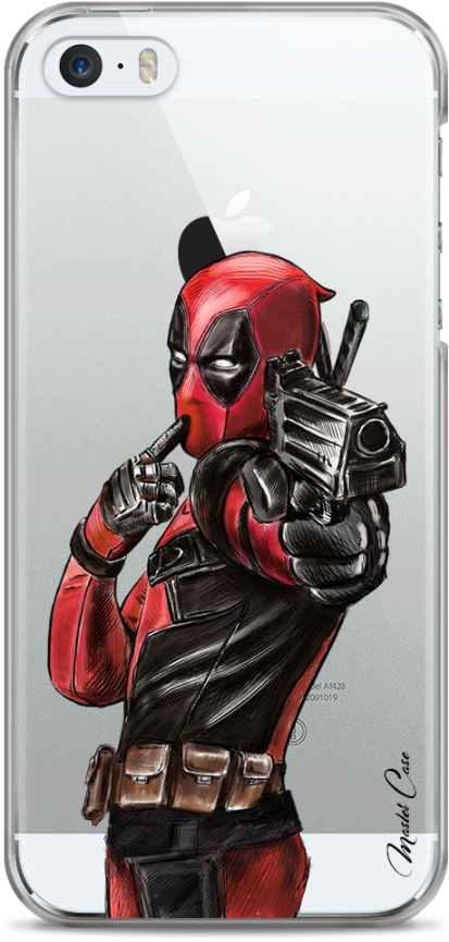 Coque Iphone 5c Deadpool 2 Watercolor Design - Iphone 5s (1230x900), Png Download