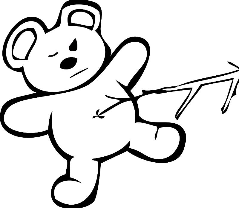 Poking The Bear Cartoon (800x705), Png Download