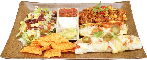 Alfdn Mexican Combo - Tortilla Chip (500x266), Png Download