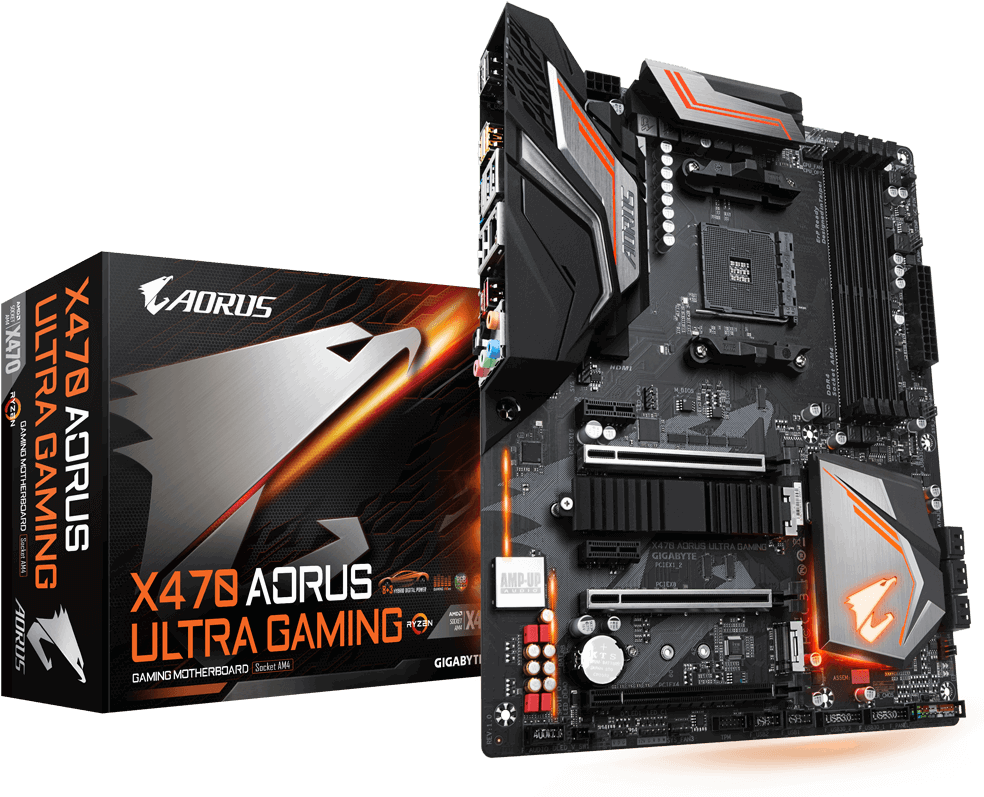 Gigabyte X470 Aorus Gaming Motherboards Based On The - Ga X470 Aorus Ultra Gaming (1000x1000), Png Download