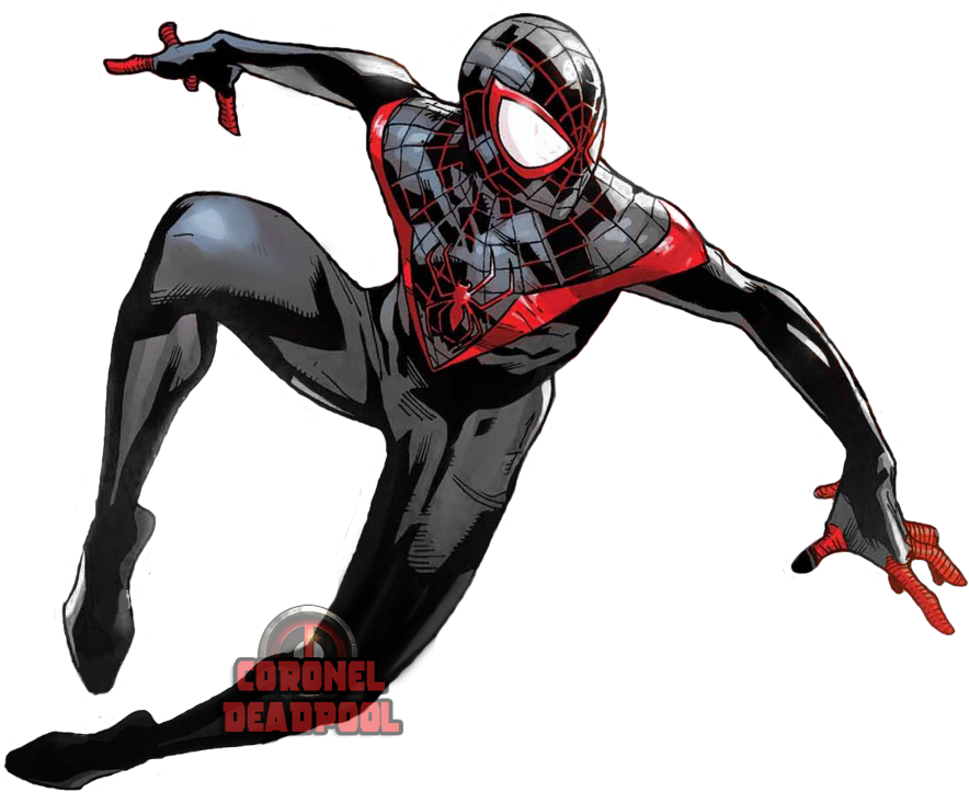 Miles Morales Spider-verse Png By Thesuperiorxaviruiz - Spiderman Miles Morales Png (883x741), Png Download
