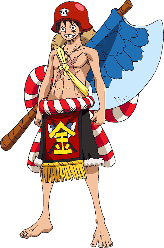 Luffy Film Gold Kintaro Outfit - One Piece Luffy Design (528x800), Png Download