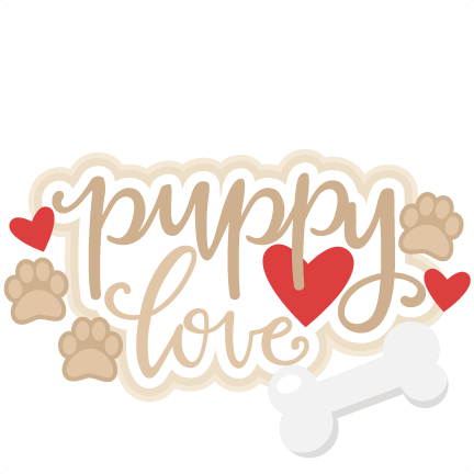Puppy Love Title Svg Scrapbook Cut File Cute Clipart - Puppy (432x432), Png Download