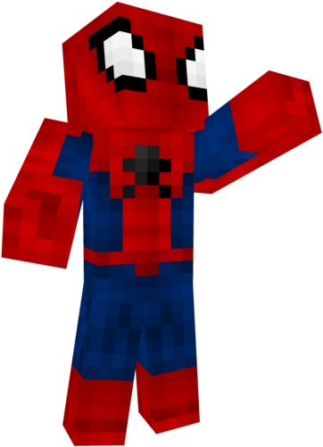 Undefined - Spiderman Minecraft Skin Png (640x640), Png Download
