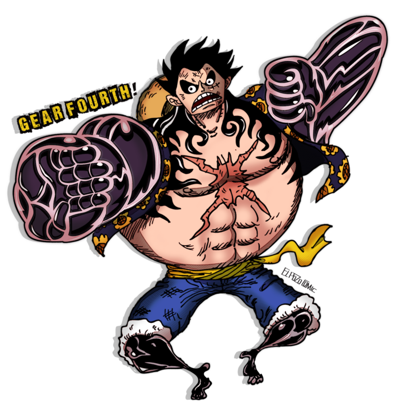 One Piece By Elpozocomic - One Piece Gear 4 Png (830x962), Png Download