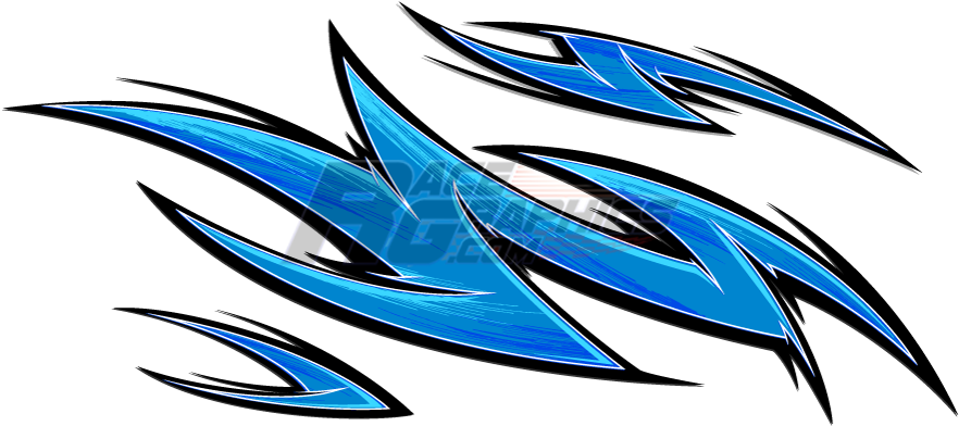 Fire Flare Blue Vinyl Wrap - Car (900x408), Png Download