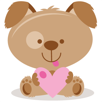 Valentine Puppy Svg Scrapbook Cut File Cute Clipart - Valentine Puppy Clipart (432x432), Png Download