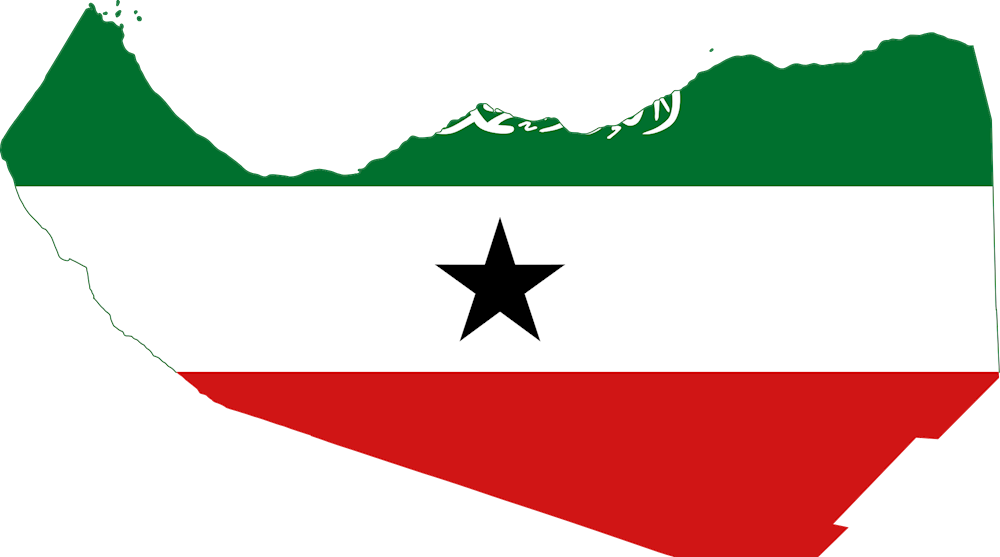 Ideas Red X Mark Png - Somaliland Flag Map (1000x557), Png Download