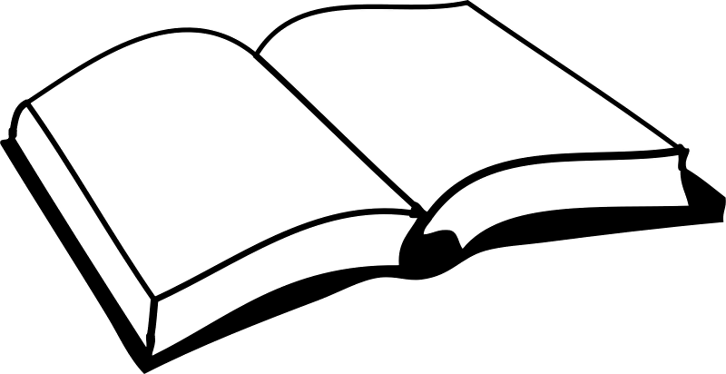 Open Book Silhouette Png - Open Book Clip Art (555x286), Png Download