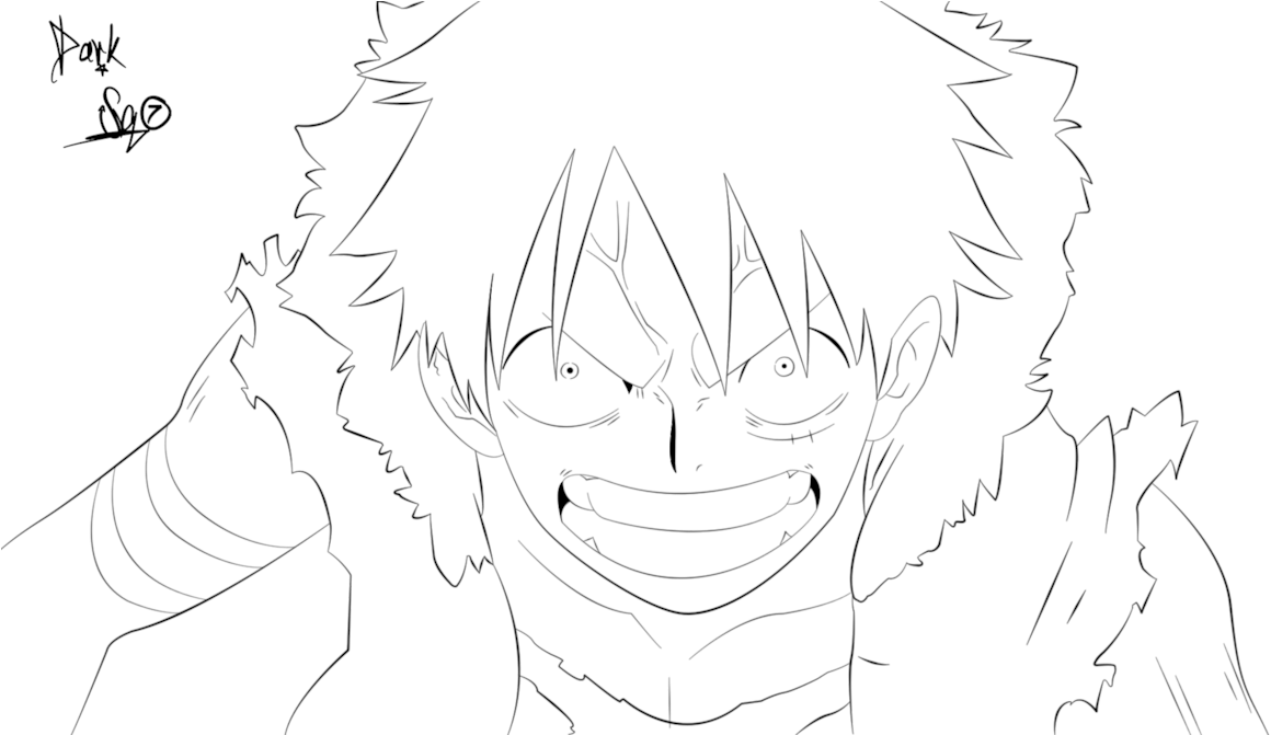 Angry Sanji Drawing - Line Art (1191x670), Png Download