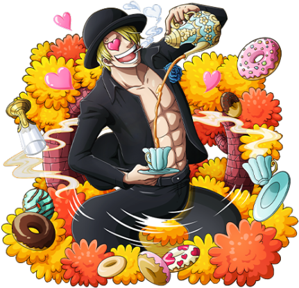 Big Mom One Piece Png Vector Black And White Download - Sanji One Piece Treasure Cruise (500x444), Png Download