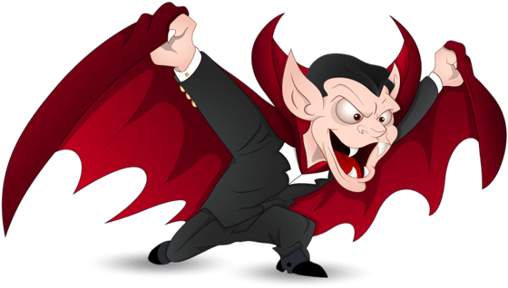 Red Png Stickpng - Halloween Vampire Clipart (600x350), Png Download