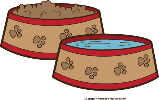 Dog Bowl Clipart - Dog Food Clipart (557x350), Png Download