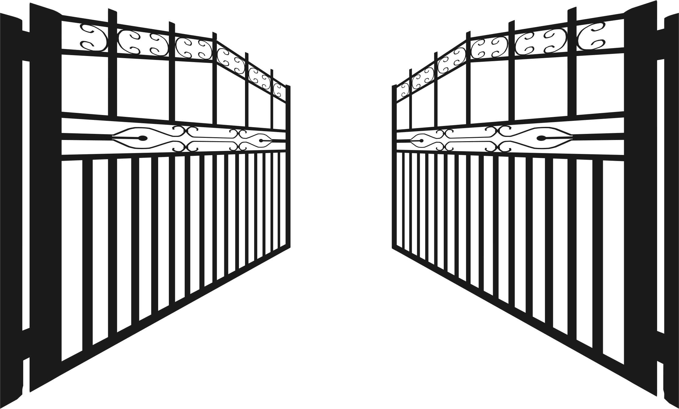 Open Transparent Images Pluspng - Open Gate Png (2228x1344), Png Download