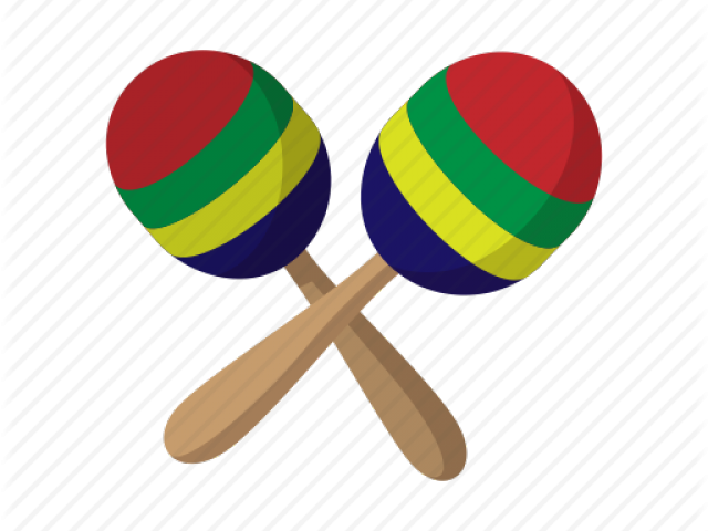 Latin Clipart Maraca - Cartoon Maracas With Clear Background (640x480), Png Download