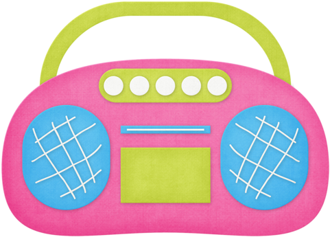 Music ‿✿⁀ Girls Fun, Boombox, Spa Party, Sesame - Medios De Comunicacion Animados (500x364), Png Download