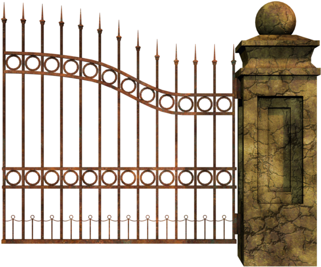 Share This Image - Graveyard Gate Png (706x600), Png Download