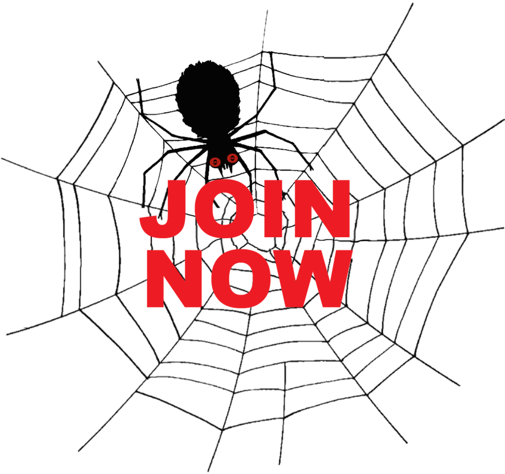Button6-join Now - Spider Bag, Adult Unisex, Natural And Black (1000x939), Png Download