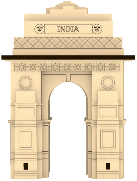 17s 91 Ing 01 - India Gate Png Hd (464x600), Png Download