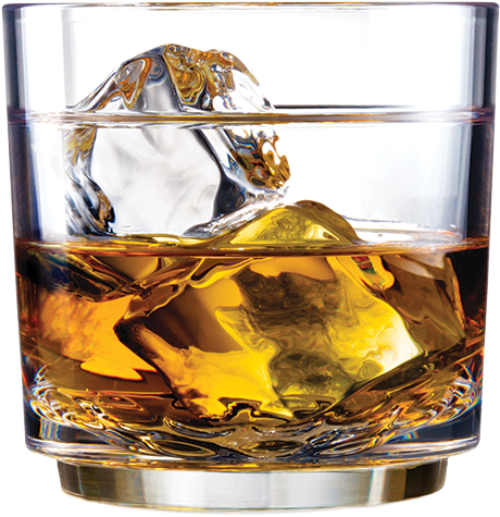 Elite 10oz Rocks Glass With Burbon - Drinique Elite Rock Old Fashioned Glass (500x500), Png Download