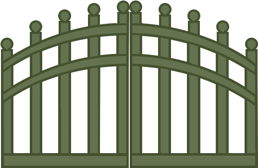 Pre-designed Gates - Gate (572x346), Png Download