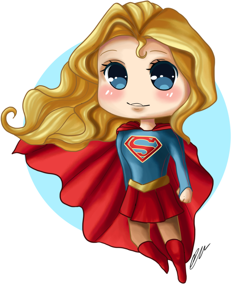 Supergirl Chibi By Artbox99 On Deviantart - Supergirl Chibi (787x1014), Png Download