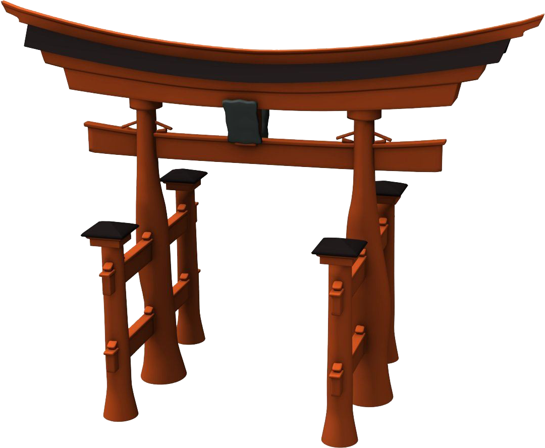 Torii Gate Free Png Image - Torii 3d Model Free (1200x1200), Png Download
