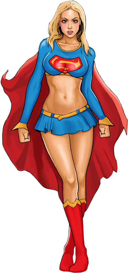 #supergirl #clip #art - Huimin Women's Dc Supergirl Top (738x1082), Png Download