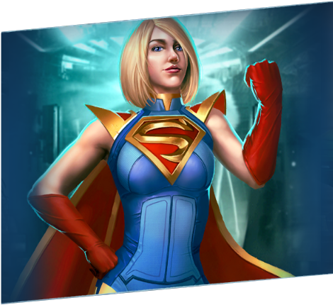 Powered Supergirl - Injustice 2 Supergirl Art (469x439), Png Download