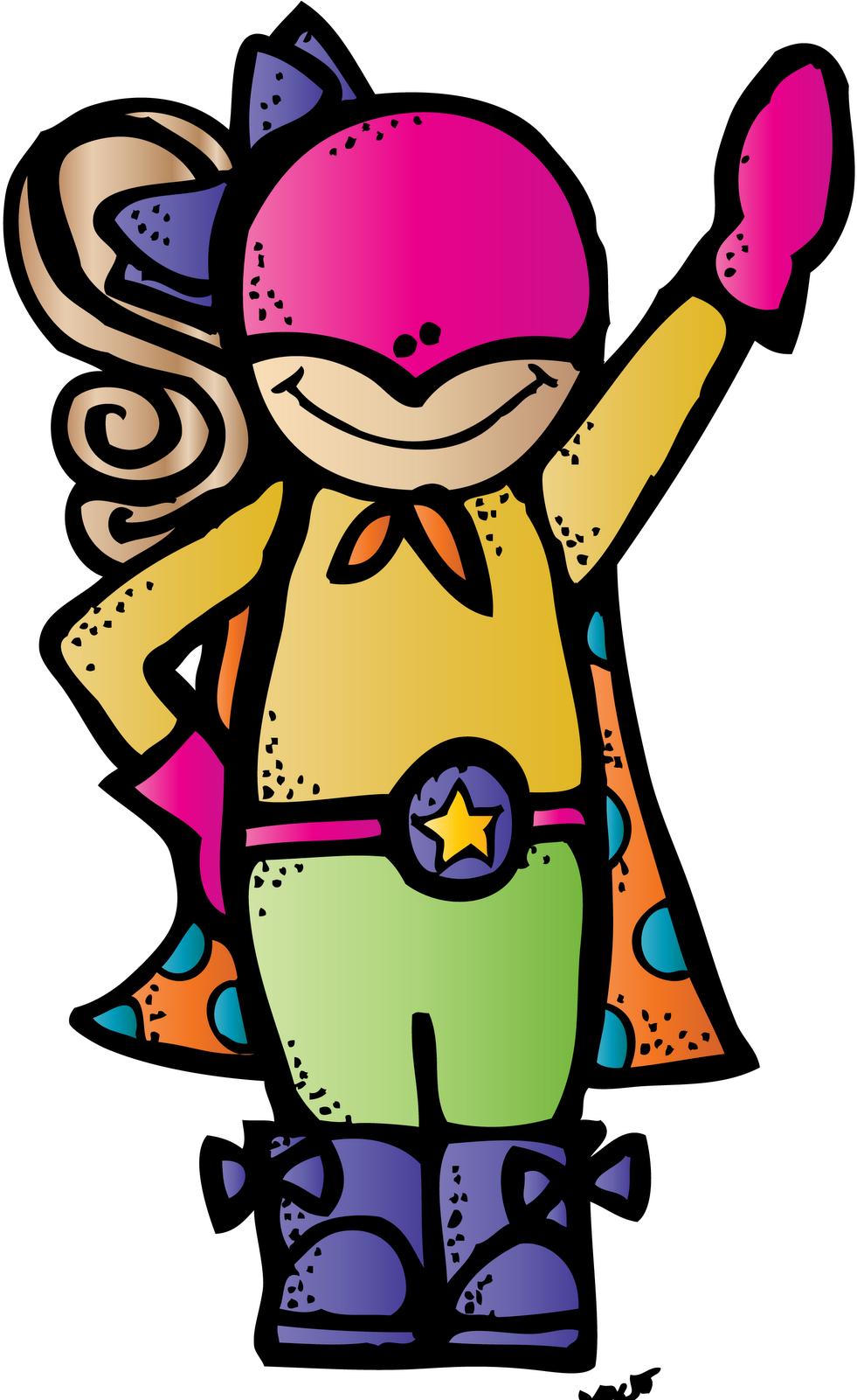 Pencil Clipart Superhero - Melonheadz Superhero Clipart (988x1600), Png Download